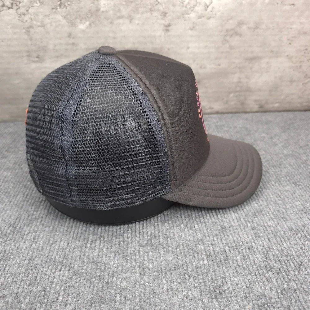 Salt Life Hat Cap Youth Snap Back Black Peace Love And Sun Beach Surf Trucker